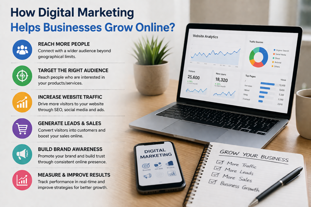 How Does Digital Marketing Help Businesses Grow Online?
